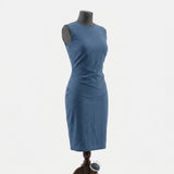 100% Viscose Poplin Fabric, 120 gsm, 140 cm — Blue