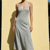 Light Grey Heathered-Marl Scuba Knit, Polyester