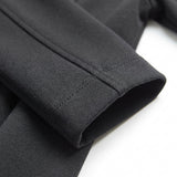 Viscose Nylon Stretch Ponte Knit Fabric, 280 gsm, 160 cm — Black, ref EF-278762