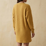 Slub Cotton Stretch Rib Knit Fabric, 370 gsm, 150 cm — Yellow