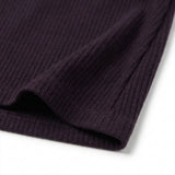Brushed Polyester Viscose Blend Stretch Rib Knit Fabric, 200 gsm, 150 cm — Purple
