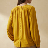 Mustard Brushed Jersey Knit, Viscose