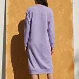 Light Purple Marl French Terry, Poly-Viscose