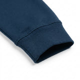 Polyester Viscose Stretch French Terry Fabric, 250 gsm, 165 cm — Navy