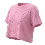 Pink Openwork-Diamond Jersey Knit, Cotton