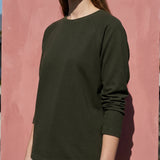 Polyester Cotton Knit Fabric, 285 gsm, 158 cm — Green
