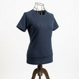 Polyester Stretch Waffle Knit Fabric, 260 gsm, 155 cm — Navy