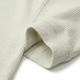 100% Cotton Waffle Knit Fabric, 200 gsm, 165 cm — White