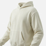 Polyester Stretch Rib Knit Fabric, 368 gsm, 157 cm — White