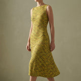Yellow Marl Rib Knit, Polyester