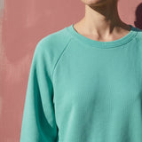 Cotton Stretch Rib Knit Fabric, 428 gsm, 214 cm — Green