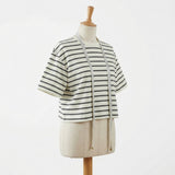 Dark Grey Stripes Jersey Knit, Cotton, 180 gsm