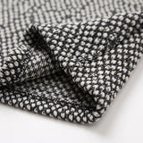 Black Textured Chunky Knit, Polyester, 360 gsm