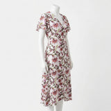 Pink Bold-Floral Crepe, Polyester