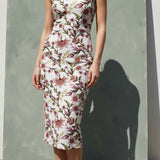 Pink Bold-Floral Crepe, Polyester