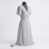 Black Dots Chiffon, Polyester, 125 gsm, 150 cm