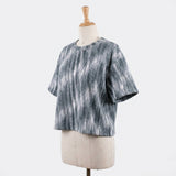 Charcoal Abstract French Terry, Poly-Acrylic