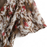 Brown Animal Print Chiffon, Polyester