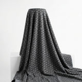 Black Geometric Jacquard, Poly-Viscose, 150 cm, ref EF-4583