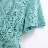 Mint Openwork Jacquard, Polyester