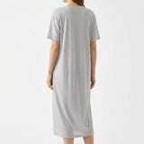 Jacquard Linen Polyester Jersey Knit Fabric, 70 gsm, 160 cm — Grey