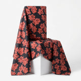 Red Floral Poplin, Cotton, 206 gsm