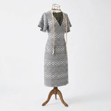 Black Geometric Jacquard, Viscose-Poly, 330 gsm