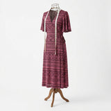 Pink Geometric-Diamond Jacquard, Poly-Metallic
