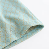 Light Blue Diamond Jacquard, Poly-Cotton