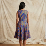 Blue Vertical-Stripe Poplin
