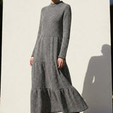 Black Chevron Chunky Knit, Poly-Cotton