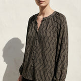Light Beige Dashes Jersey Knit, Modal-Cotton