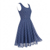 White Grid Chiffon
