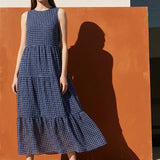 White Grid Chiffon