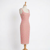 Pink Check Chiffon