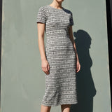 Black Geometric Jacquard, Cotton, 270 gsm