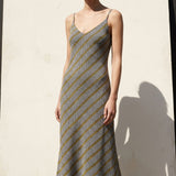 Yellow Horizontal-Stripe Jacquard