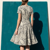 Cream Floral Jacquard, Acrylic-Poly