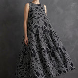 Black Abstract Jacquard, Poly-Cotton, 534 gsm