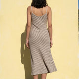 Beige Textured-Band Chunky Knit, Acrylic-Cotton