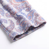 Blue Paisley Chunky Knit, Spandex-Poly
