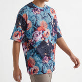 Red Abstract Jersey Knit, Polyester, 200 gsm