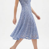 White Textured Chunky Knit, Metallic-Poly