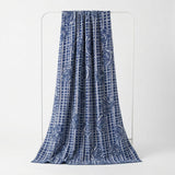 Blue Floral Chunky Knit, Viscose