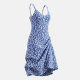 Blue Abstract Chunky Knit, Poly-Cotton