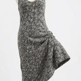 Black Marl Chunky Knit, Poly-Cotton, 346 gsm