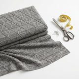 Black Marled-Diamond Chunky Knit, Polyester