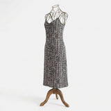 Black Floral Chunky Knit, Poly-Viscose