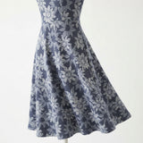 White Floral French Terry, Cotton-Poly