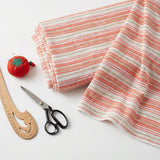 White Horizontal-Stripe Chunky Knit, Metallic